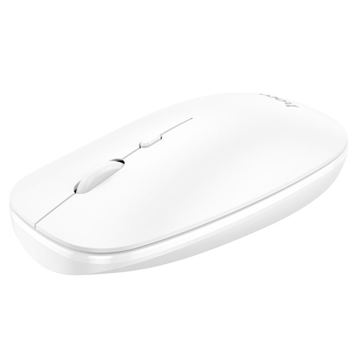 Безпровідна мишка з двома режимами підключення Hoco GM15 (1600 DPI), White