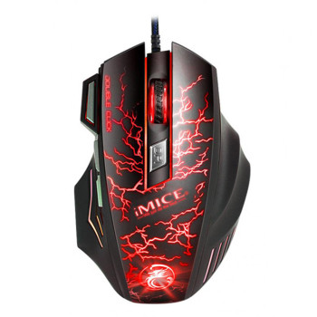 Проводная игровая мышка iMICE A7 3200 DPI с подсветкой для ПК, ноутбуков, Black
