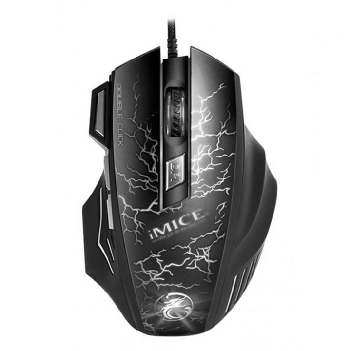 Провідна ігрова мишка iMICE A7 3200 DPI з підсвіткою для ПК, ноутбуків, Black