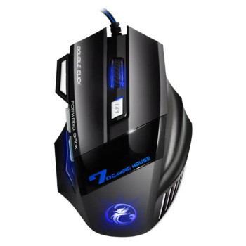 Проводная игровая мышка iMICE X7 3200 DPI с подсветкой для ПК, ноутбуков, Black