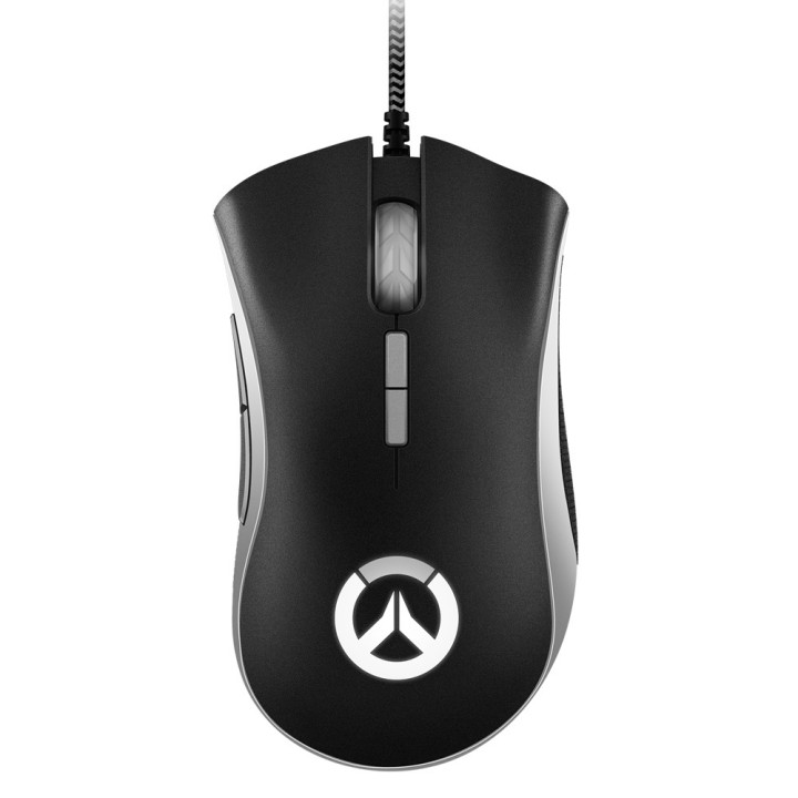 Провідна ігрова мишка Razer DeathAdder Overwatch Elite (RZ01-0121) 16000 DPI з підсвіткою для ПК, ноутбуків, Black-Steel