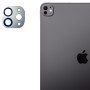 Защитная рамка со стеклом Tempered Glass 2.5D для iPad Pro 13 2024 на основную камеру серебряный