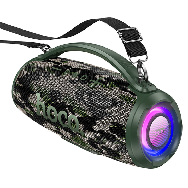 Портативная Bluetooth колонка Hoco HA4 (FM, TF, USB, AUX) 2x20W, Black camouflage