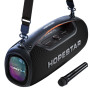 Портативная беспроводная Bluetooth колонка HOPESTAR A60 100W ВТ 5.1 с ремнем и микрофоном, Black