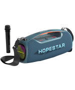 Портативная беспроводная Bluetooth колонка с ремнем и микрофоном HOPESTAR A60 100W ВТ 5.1, Blue