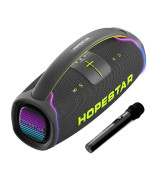 Портативная беспроводная Bluetooth колонка с микрофоном HOPESTAR A65 300W ВТ 5.3, Black
