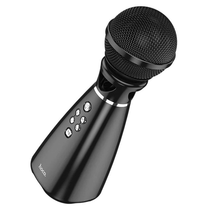 Микрофон караоке беспроводной, портативная акустика (колонка) Hoco BK6, Black