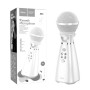 Микрофон караоке беспроводной, портативная акустика (колонка) Hoco BK6, White