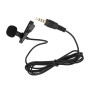 Микрофон петличка XO MKF 01 mini-jack 3.5 mm 2м, Black