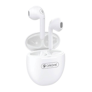 Bluetooth наушники гарнитура Celebrat TWS-W3 с зарядным кейсом, White