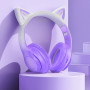 Bluetooth Стерео Гарнітура HOCO W42 Cat Ear 400 mAh, Purple