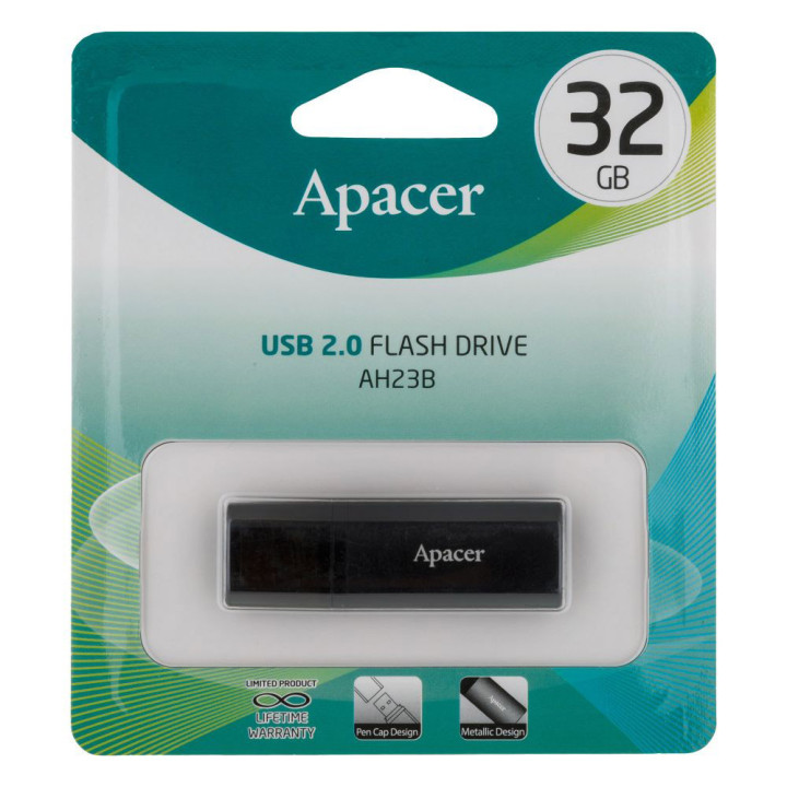 USB флешка Apacer AH23B 32GB USB 2.0 Black