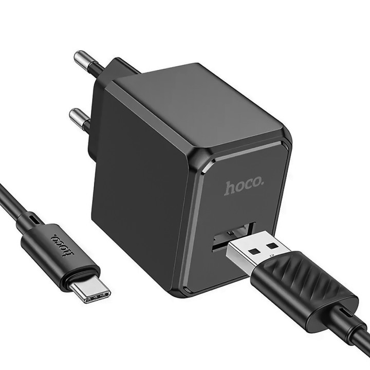 Сетевое зарядное устройство HOCO CS11A с кабелем Type-C, Black