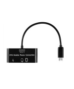 Картридер (CardReader) OTG 3-in-1 microUSB to USB / TF / SD, Black
