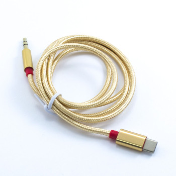 Перехідник Type-C - AUX (mini jack 3.5mm) для навушників, акустики, магнітоли