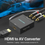 Адаптер VENTION AEEB0 HDMI to RCA Converter Metal Type, Black