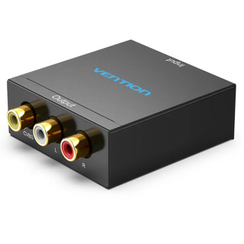 Адаптер VENTION AEEB0 HDMI to RCA Converter Metal Type, Black