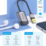 Наружная звуковая карта VENTION CDKHB USB to TRS 3.5mm Audio / TRS 3.5mm Mic 0.15m, Grey