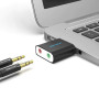 Зовнішня звукова карта VENTION VAB-S17-B USB to TRS 3.5mm Audio / TRS 3.5mm Mic, Black