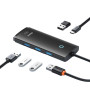 USB Hub Baseus Lite Series 4-Port USB-A HUB Adapter (USB-A to USB 3.0*4 BS-OH012) 25см, Black