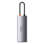 Type-C Hub Baseus Metal Gleam Series 4 в 1 (USB 2.0/USB 3.0/Type-C/HDMI CAHUB-CY0G), Grey