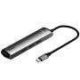 USB Хаб Baseus Mechanical eye 6 in 1 3USB / HDMI 4K / LAN, Grey