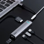 USB Хаб Baseus Mechanical eye 6 in 1 3USB / HDMI 4K / LAN, Grey