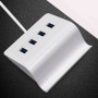 USB хаб с подсветкой и подставкой для телефона 5 в 1, White