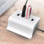 USB хаб с подсветкой и подставкой для телефона 5 в 1, White