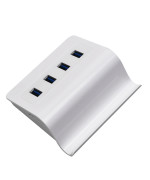 USB хаб с подсветкой и подставкой для телефона 5 в 1, White