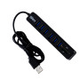 USB HUB-картридер Combo 8in1 6USB / SD /TF, Black