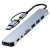 USB HUB адаптер 4 USB / Type-C / SD / TF / AUX 8 in 1, Steel