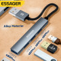 Хаб Essager EHBA04-FY0G-P Type-C 4 in 1, Steel