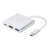 Hub адаптер Hoco HB14 Easy use Type-C USB / HDMI/ PD 67W, Silver
