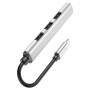 USB HUB HOCO HB26 4in1 (Type-C to USB3.0+USB2.0*3), Steel