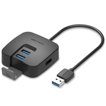 USB HUB Vention с подставкой для телефона (4 Ports USB 3.0) 15см CHBBB, Black