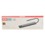 USB HUB адаптер XO-HUB003 2 USB / Type C/  PD / HDMI 4K / SD / TF / RJ45 8 in 1, Steel