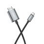 Видео кабель HOCO UA27 Type-C to HDMI 4K 2m, Gray Black