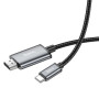 Видео кабель HOCO UA27 Type-C to HDMI 4K 2m, Gray Black