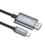 Видео кабель HOCO UA27 Type-C to HDMI 4K 2m, Gray Black