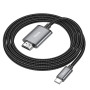 Видео кабель HOCO UA27 Type-C to HDMI 4K 2m, Gray Black