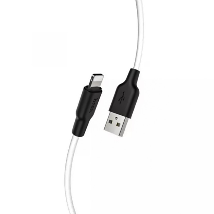 Data - кабель HOCO X21 Plus USB to Lightning 2.4A 2m, White