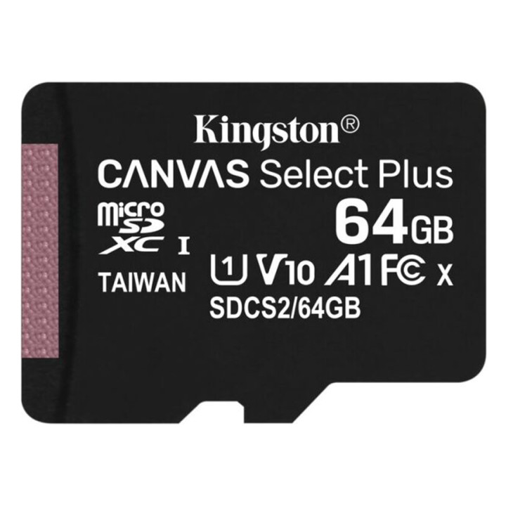 Карта пам'яті KIngston 64Gb Canvas Select Plus A1 100Mb/s, Black