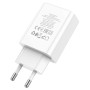 Сетевое зарядное устройство Hoco C100A QC3.0 PD20W 3A без кабеля, White