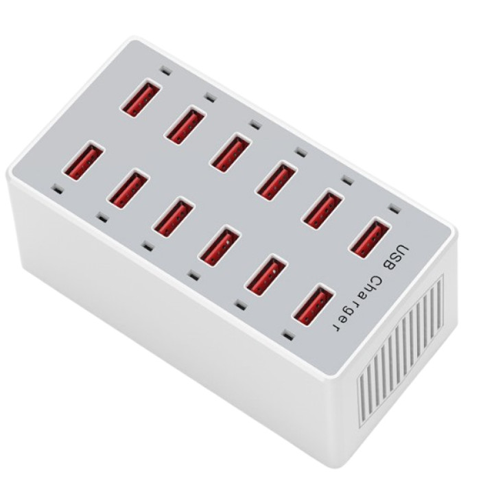 Зарядний пристрій USB HW-A6 12 в 1 60W EU, White