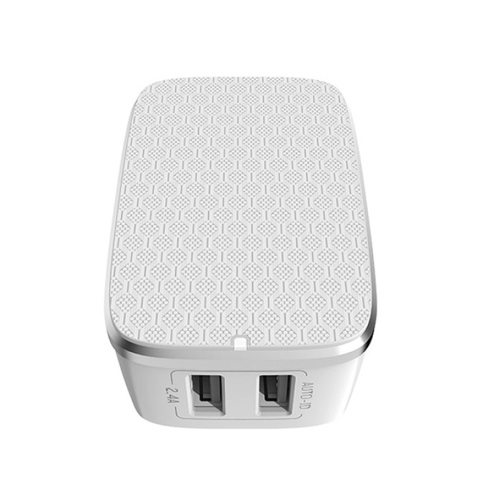 Мережевий зарядний пристрій LDNIO A2204 Micro 2 USB 2.4А White