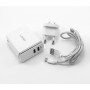 Сетевое зарядное устройство LDNIO A2502Q QC 3.0 2 USB 3А, Micro 1м, White