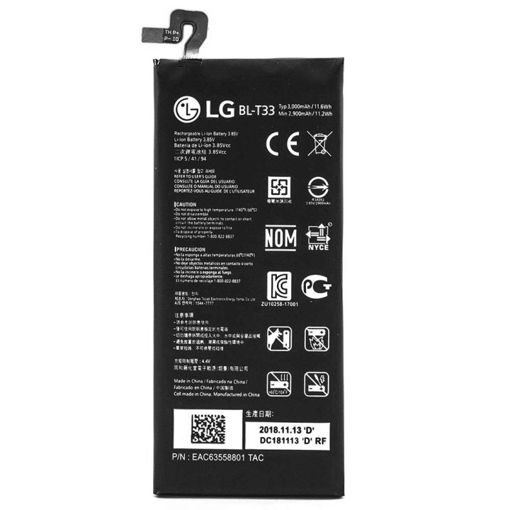 Аккумулятор BL-T33 для LG Q6 M700N, M700A Original 3000mAh