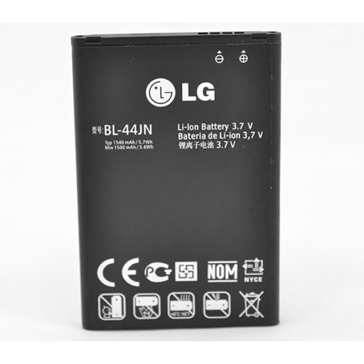 Акумулятор BL-44JN для LG P970, P690, E730, P698, C660, E510, E400, E610, E405, A290, E615, E435, E430, E435, E475, 1540мAh