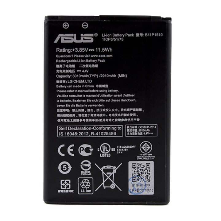 Акумулятор B11P1510 для Asus ZenFone Go ZB551KL, Z550KL (Original) 3010mAh